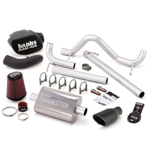 Jeep Wrangler Performance Exhaust - Single Exit - Banks Power - Stinger Bundle with AutoMind - Black - `07-`11